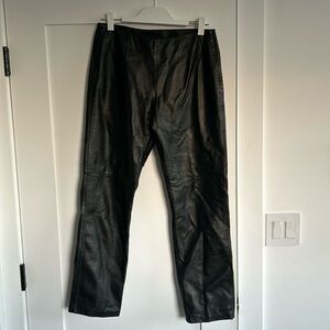 Tall Black Leather Pants